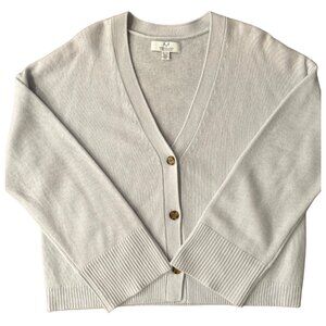 Magaschoni Cashmere Pale Blue Women's Button Up Cardigan Sweater Size XL